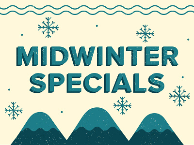 Midwinter Specials chilly design email design snow snowflakes teal texture vector winter