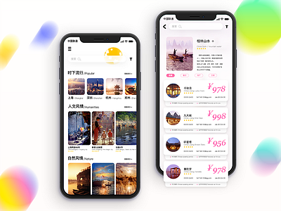 Travel app concept ui