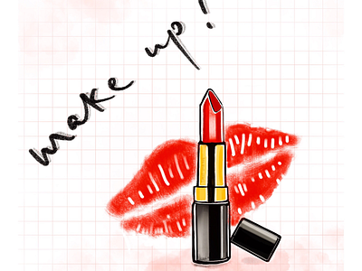Lipstick fashion illustration