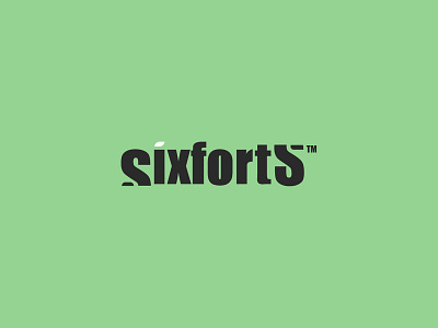 Sixforts branding design flat illustration logo vector