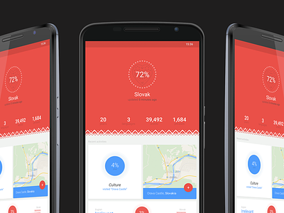 Slovakia - Inspired by Folk android app blue google material design mobile mockup red slovakia ui