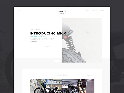 DEBOLEX / 2016 bike grid illustration motorbike motorcycle outlines type ui ux