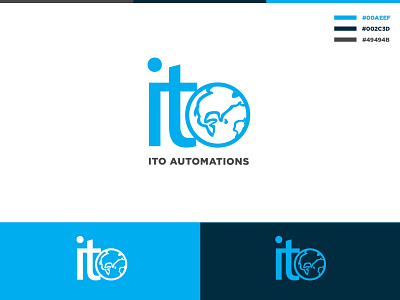 ITO Automation Logo Design automation branding creative design illustration iot ishankats logo logodesign srilanka startup technology vector world logo