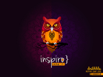 Inspiro Camp Logo 2018 crowdsource design ggslk google inspiro inspirocamp inspirocamp18 ishankats logo owl srilanka tech event logo vector vector art