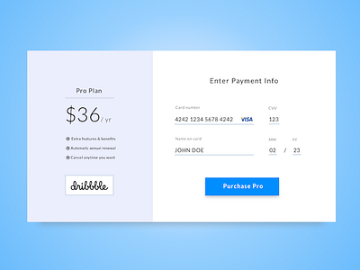 Credit Card Checkout - Daily UI 002 checkout credit card credit card checkout payment
