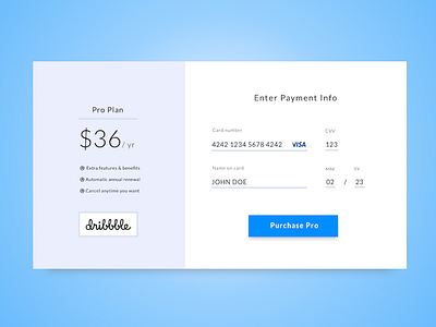 Credit Card Checkout - Daily UI 002