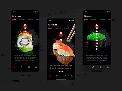 Food App UI cooking app food foodapp japanesefood mobile ui uidesign