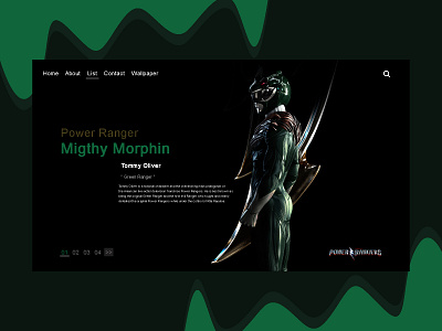 power ranger Design website