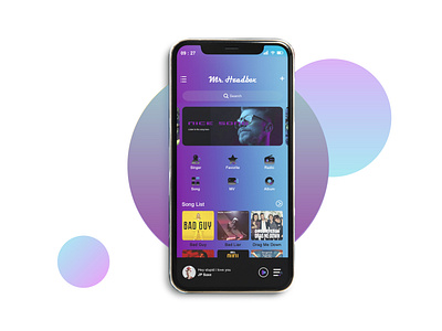 mr headbox music app design