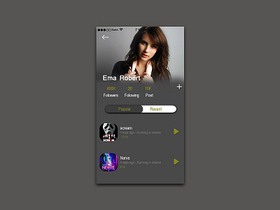 Profile Design android design ios iphone photoshop ui ux