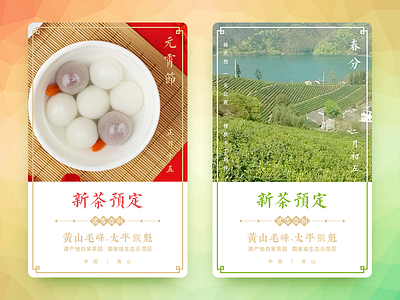 New Tea Booking 2018 design green spring tea ui