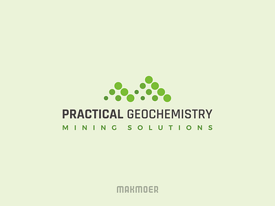 Practical Geochemistry logo chemistry clean flat design geology logo minimal simple unique