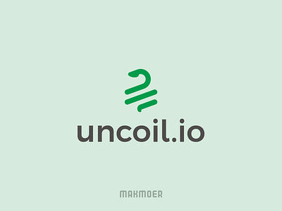 Uncoil logo abstract clean coil logo minimal simple snake