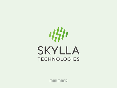 Skylla Technologies logo clean design logo meaningful minimal monogram rain simple
