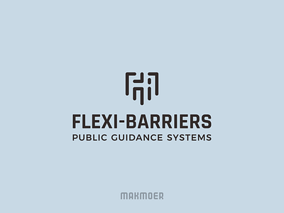 Flexi Barriers logo clean design logo minimal shield simple unique