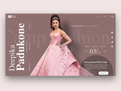 The Met Gala 2019: Camp asymmetric design landing page metgala ui pack ux ui design