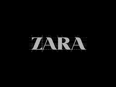 Zara - Gridded logotype brand designer brand identity branding custom type fashion graphic design grid gridsystem identitydesign logotype mark