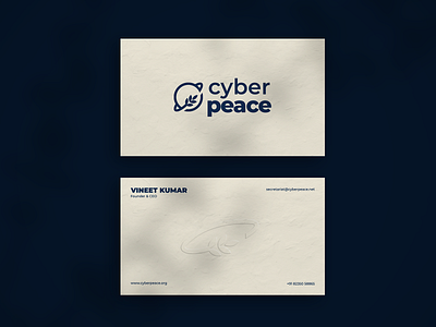 Cyber Peace - Business cards brand designer brand identity branding concept dusandidesign freelance logo logo design logomarks peace vector