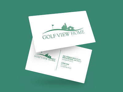 Golf View Business Card design logo