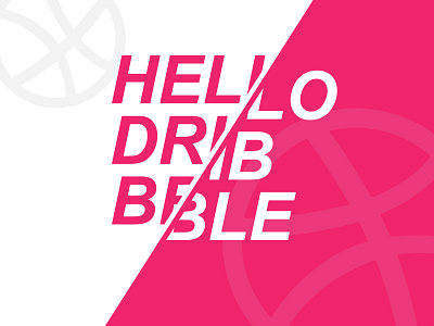 Hello Dribbble digital art landing page typogaphy