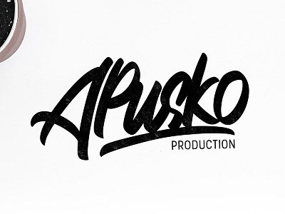 APusko production design lettering logo