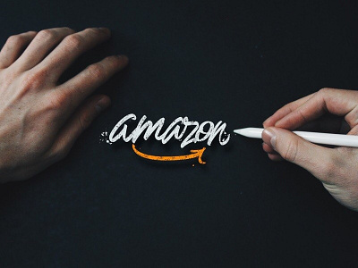 Amazon amazon design lettering logo