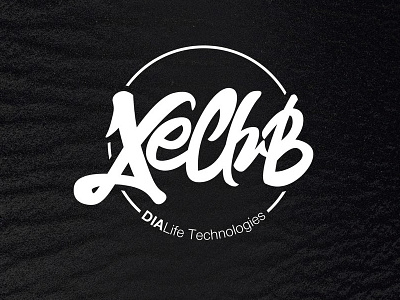 XeClub branding design lettering logo