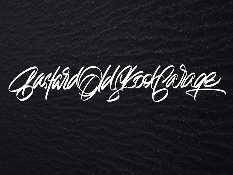 BastardOldSkoolGarage type branding design logo lettering