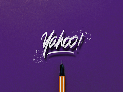 Yahoo! design lettering logo type