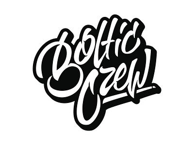 Bøltic Crew branding design lettering logo type