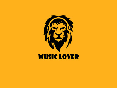Lion Logo brand graphic design headset illustration lion lion logo lion music logo logo deisgn love music minimal logo music musiclogo vector