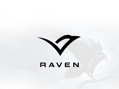 Raven bird bird icon bird logo black brand branding flying graphic design illustration logo deisgn logo design minimal logo raven ravens vector vector art wings