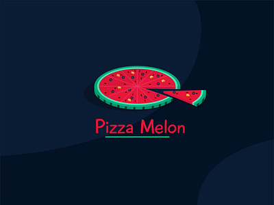 Pizza Melon brand branding designer food and drink food illustration food logo fruit logo fruits graphic design illustration logo logo design logotype melon pictorial mark salads vector vector illustration vectorart watermelon