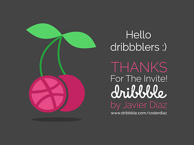 Hello dribbblers :) cherry debut dribbble first shot hello thanks