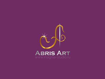 Abris Art. Needlework shop. abris art design insigniastudio logo