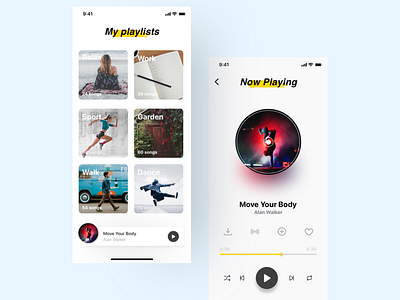 Music app design ui ux