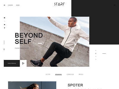 Sport design typography web