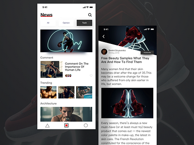 News App design ui ux