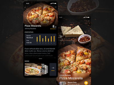 Food App app design typography ui ux