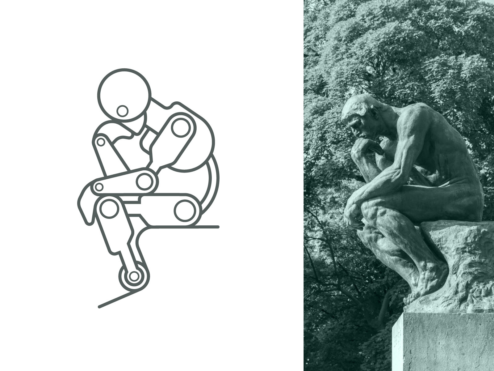 Rodins The Thinker in Pen on Behance