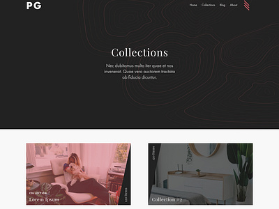 WIP: Collections Page design web design website