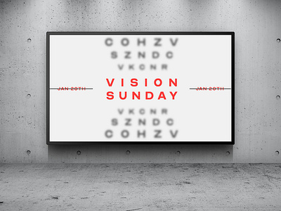 Vision Sunday - Announcement branding church branding church design church event design slide design typography