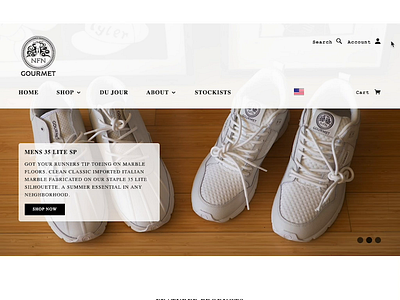 Gourmet Footwear collaboration ecommerce shopify shopify store social media web design