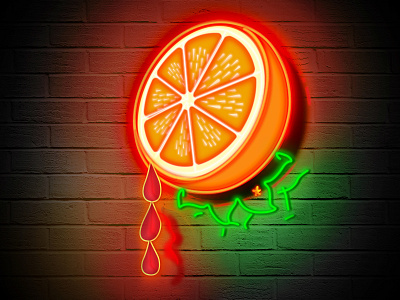 Neon Orange design flyer graphic design illustration illustrator