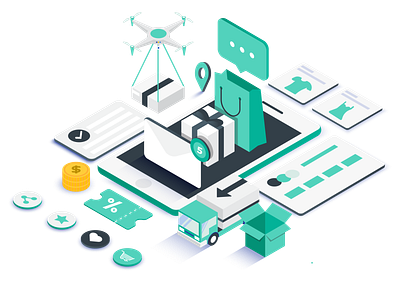 Isometric Design bitcoin design graphics illustartion illustrator isomatric ux ui visual