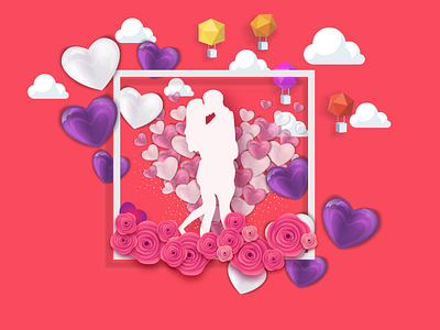Valentine Card banner ad card dating design graphic design illustrator love love birds single valentine valentine card valentine day