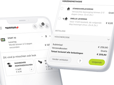 TomTom world wide e-commerce checkout checkout e commerce interaction design