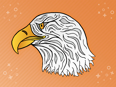 Eagle Illustration eagle gradients illustration orange white yellow