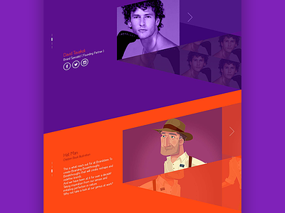 Portfolio Concept color creative orange parallex portfolio purpule ui uiux web webdesign website