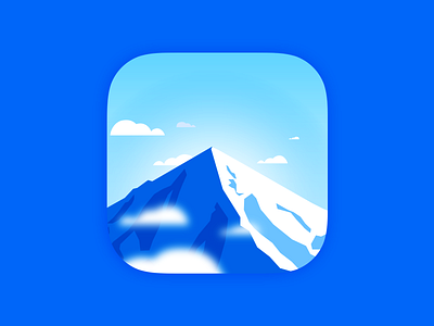 Damavand App Icon app app icon blue damavand icon ios iphone landscape mobile mountain peak